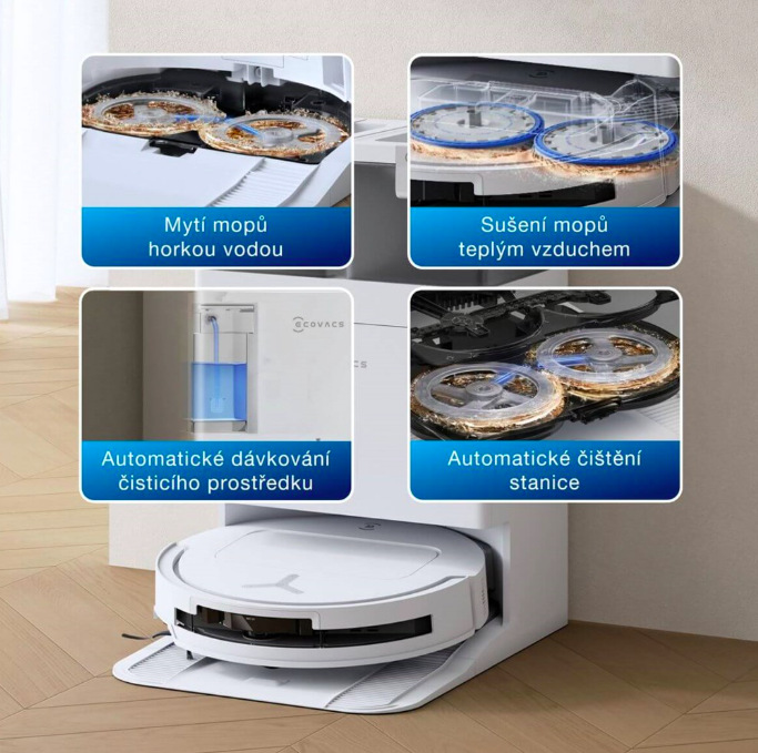 Ecovacs Robotický vysávač Deebot T50 Pre Omni White 10